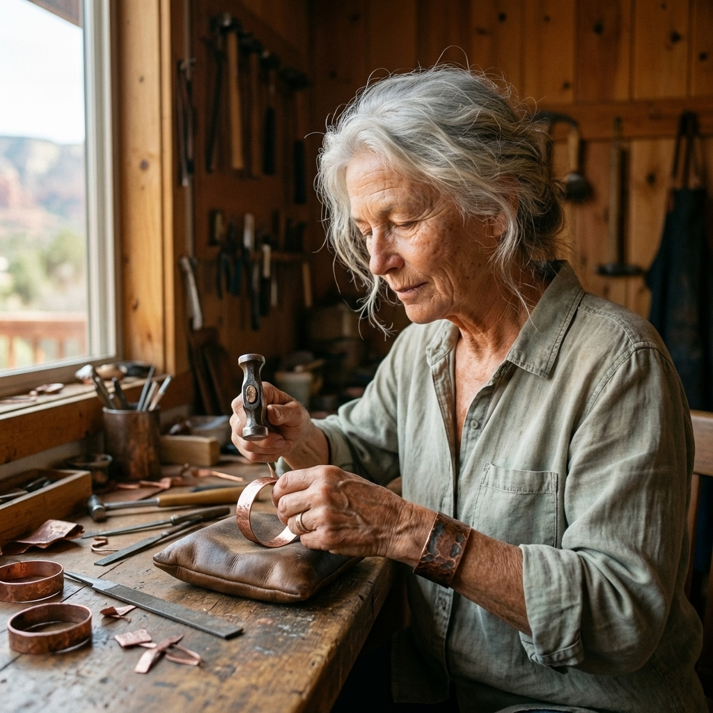 Mara's Sand Copper Anklet