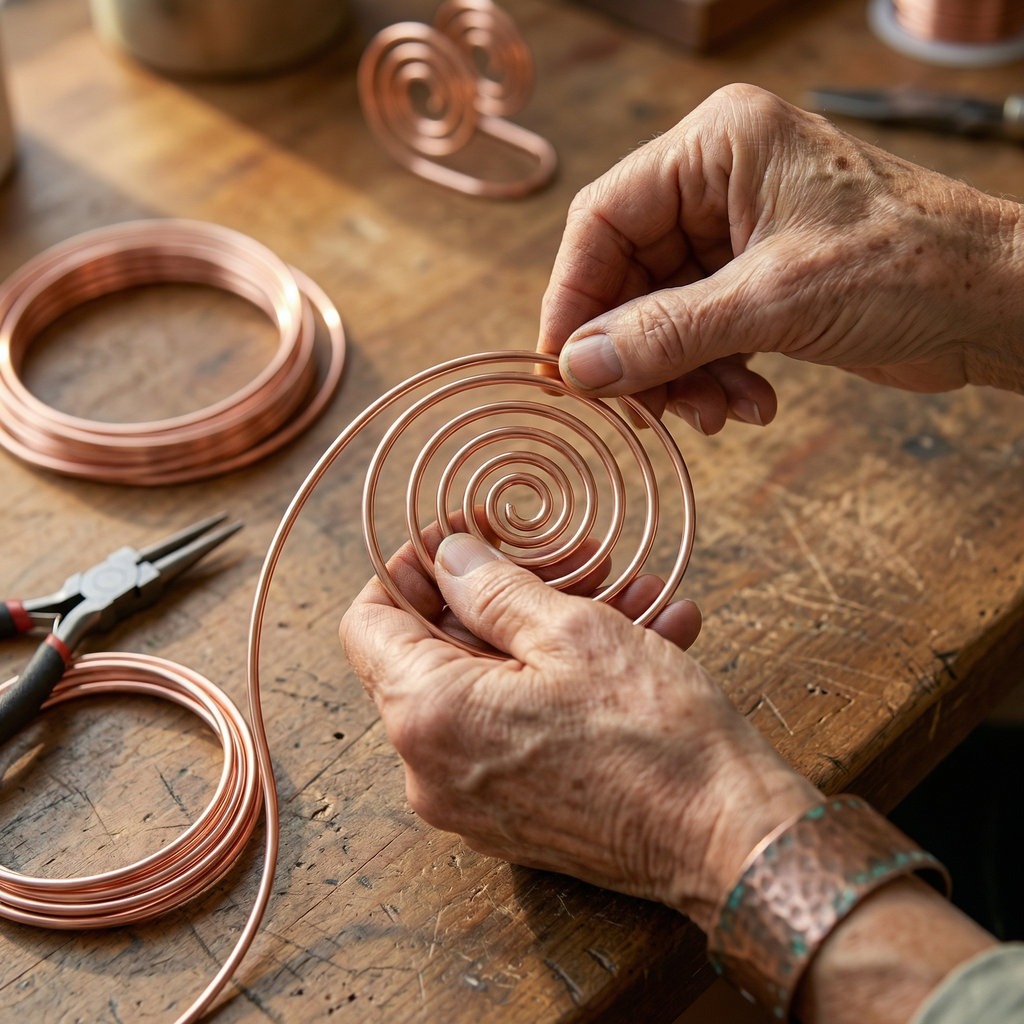 Mara's Flow Copper Hand Spiral