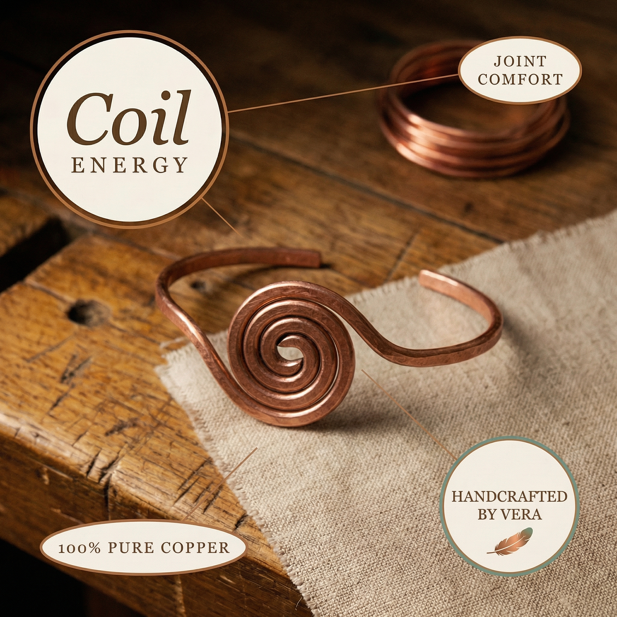 Mara's Coil Copper Anklet