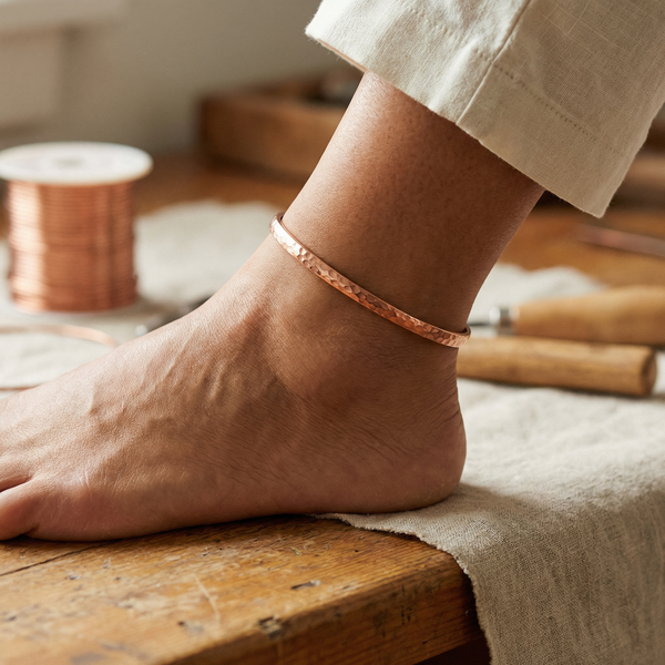 Mara's Sand Copper Anklet