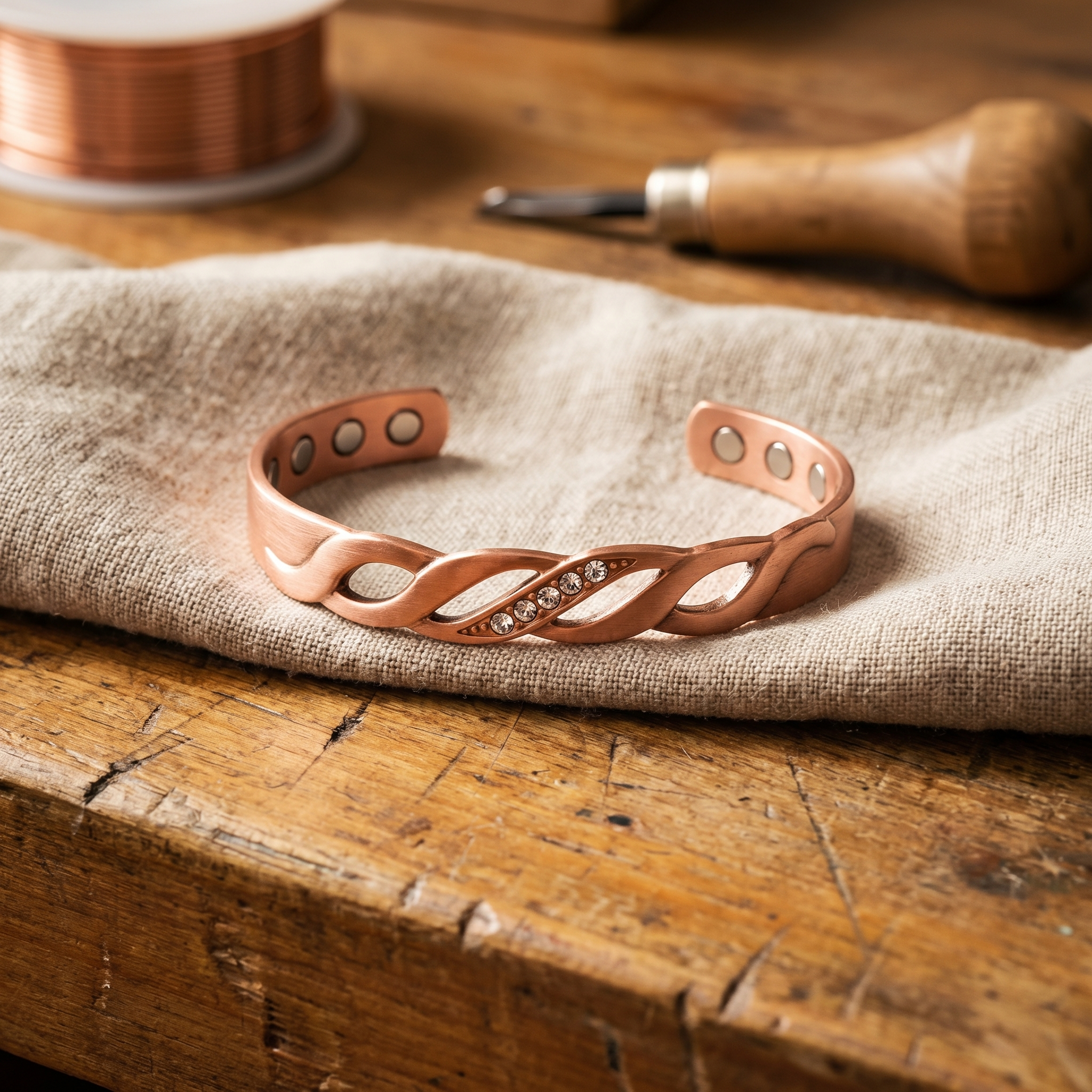 Mara's Seam Copper Bracelet