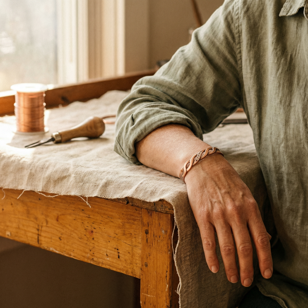 Mara's Seam Copper Bracelet