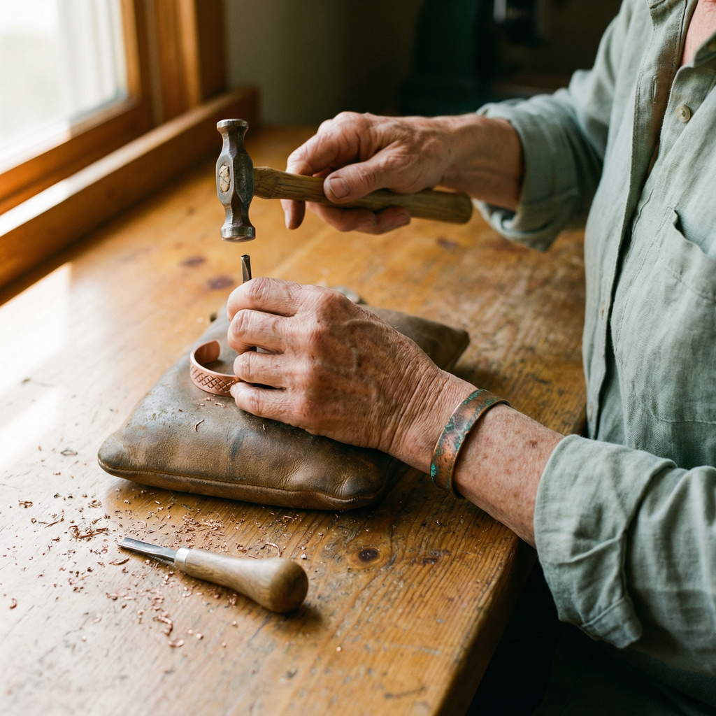 Mara's Grid Copper Ring