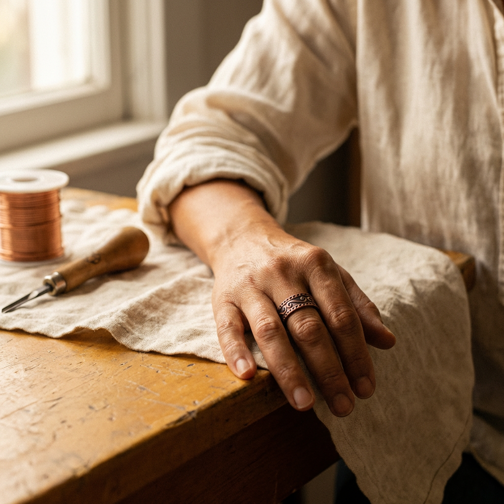 Mara's Fern Copper Ring