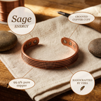 Mara's Sage Copper Bracelet