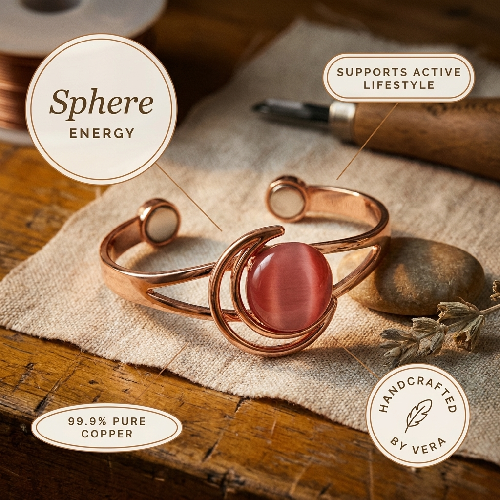 Mara's Sphere Pink Copper Bracelet