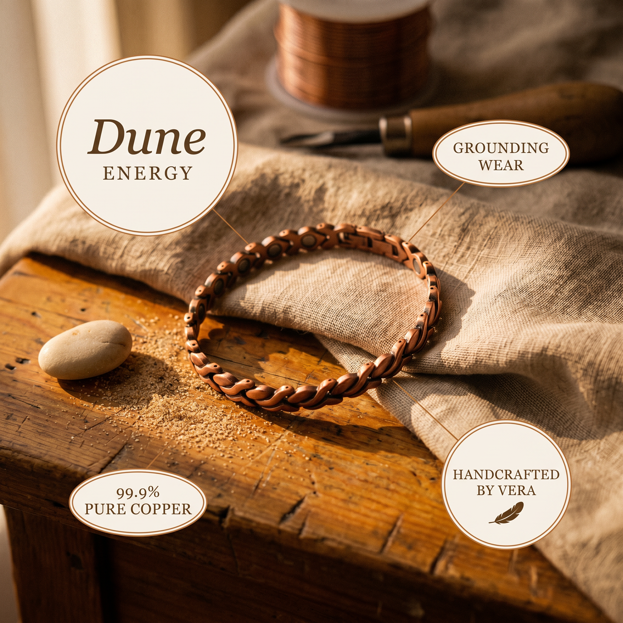Mara's Dune Copper Anklet