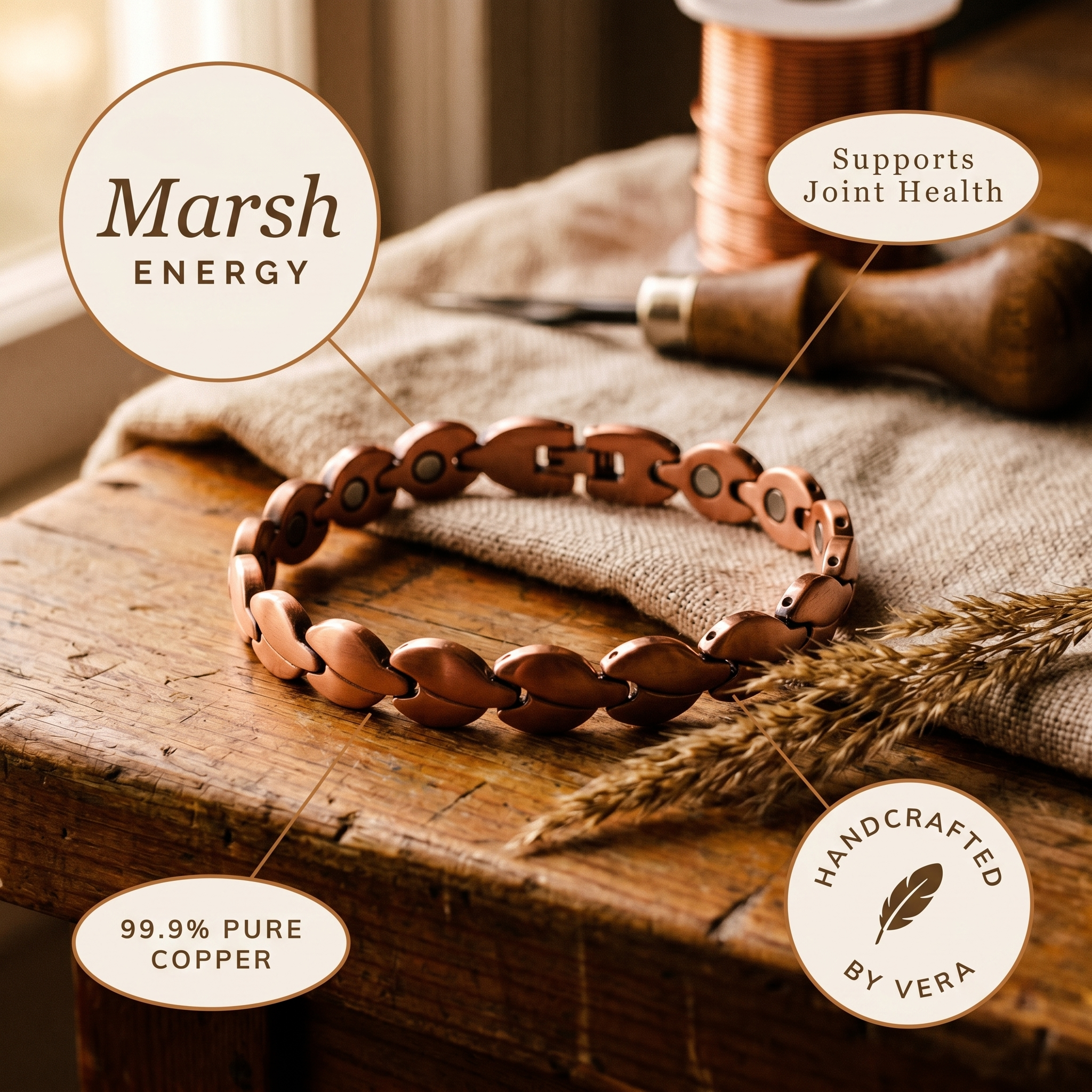 Mara's Marsh Copper Anklet