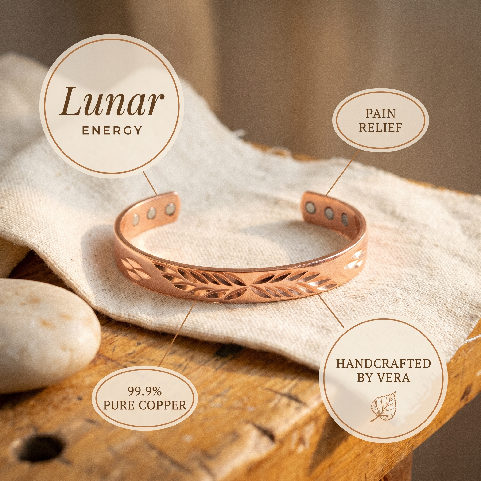 Mara's Lunar Copper Bracelet