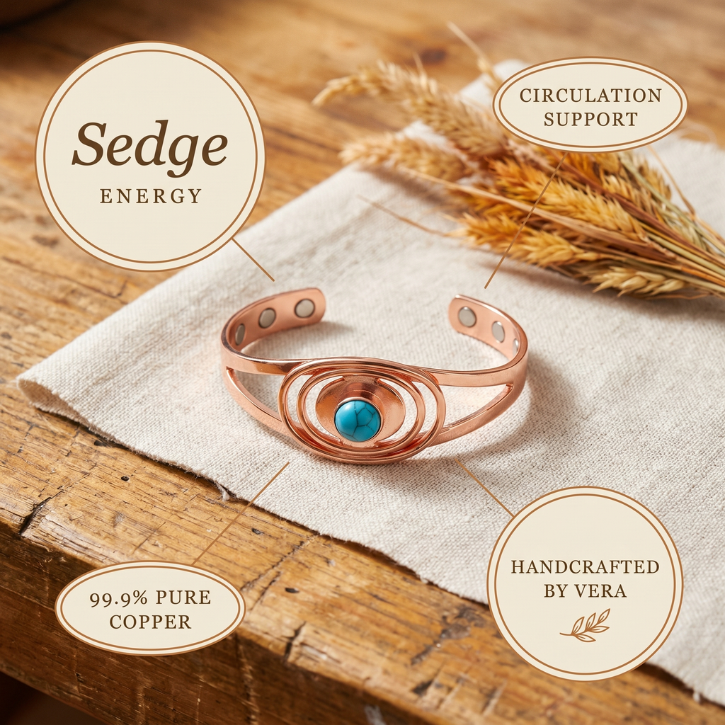 Mara's Sedge Copper Bracelet