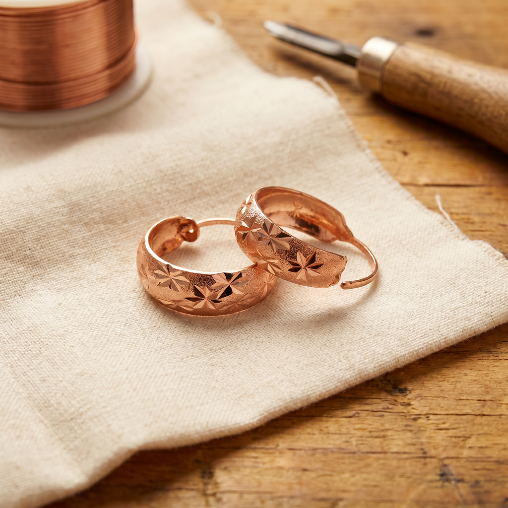 Mara's Dew Copper Earrings